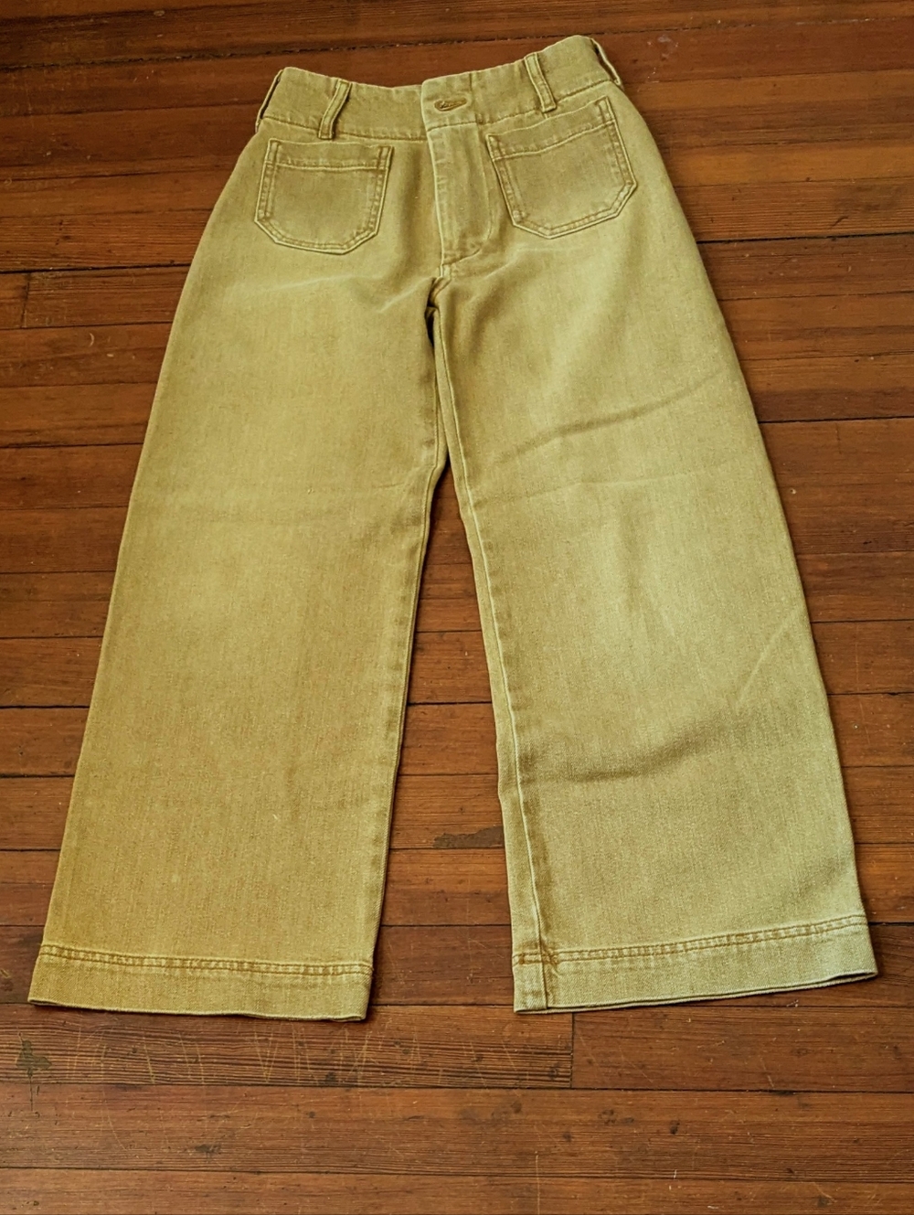 Maeve By Anthropologie Tan Colette Cropped Wide-Leg Relaxed-fit High-Rise Pants - Picture 4 of 12